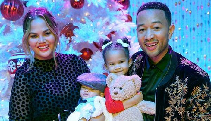 john legend and chrissy teigen need their own sitcom after 1st christmas pajamas
